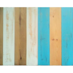 Cabecero Antiguo Recto Vertical Madera Azul