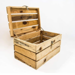 Baúl con Cerradura de Madera Natural