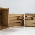Set De 3 Cajas de Madera Caja Natural Beige