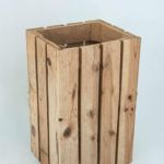 Papelera de Madera Natural Beige