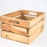 Caja Almacenamiento con Asas Madera Natural