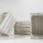 Set 3 Unidades Cajas de Madera Blancas Vintage