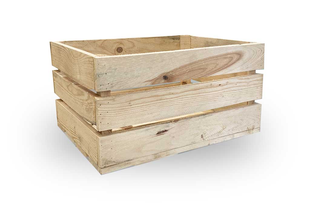 Caja de madera natural
