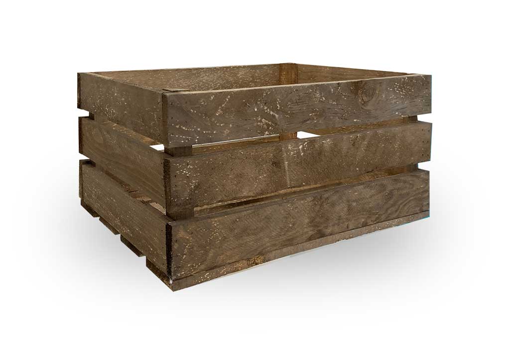 Caja de madera envejecida